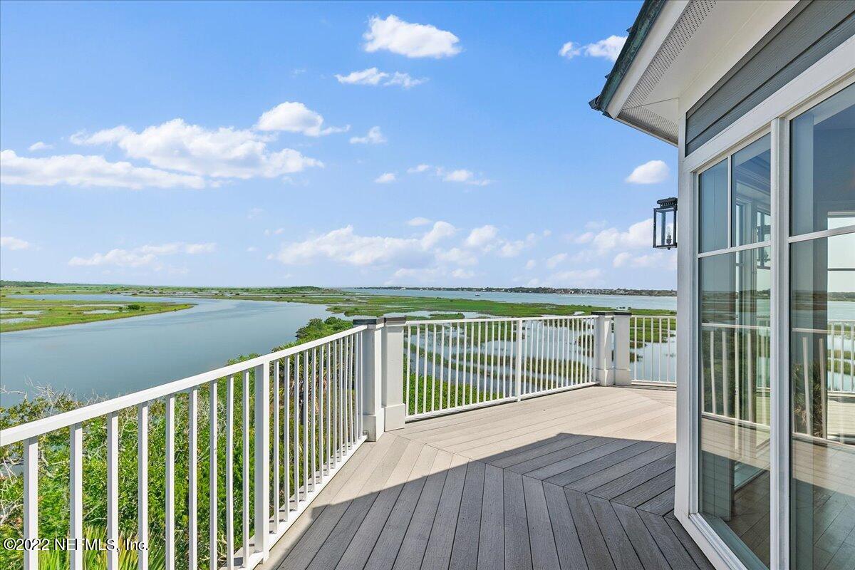 3425 Lands End Drive St. Augustine, FL 32084 - Photo 39 of 79 a view of balcony with wooden floor and fence
