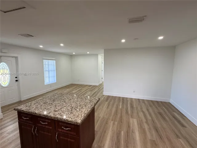 a view of kitchen island