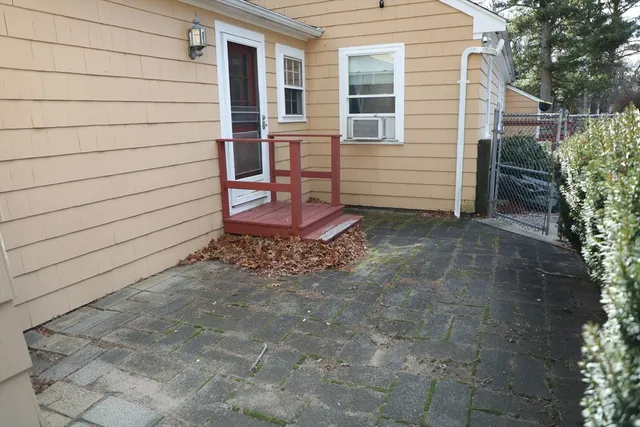 a view of a house with a patio