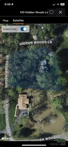 a aerial view of a yard