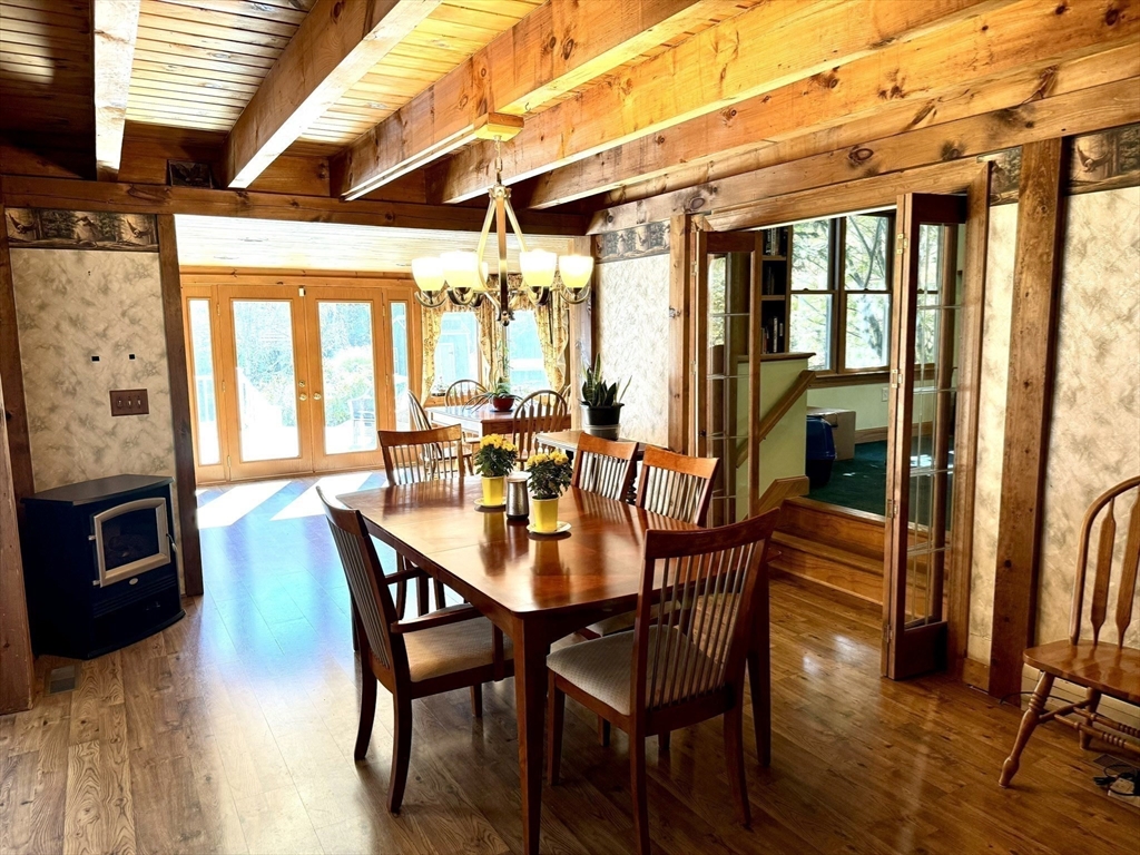 209 Gaffney Road Oakham, MA 01068 - Photo 6 of 42 a dining room with furniture window and wooden floor