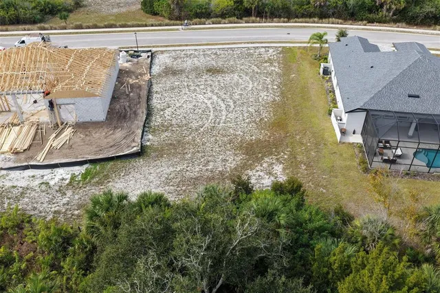 an aerial view of a house with balcony