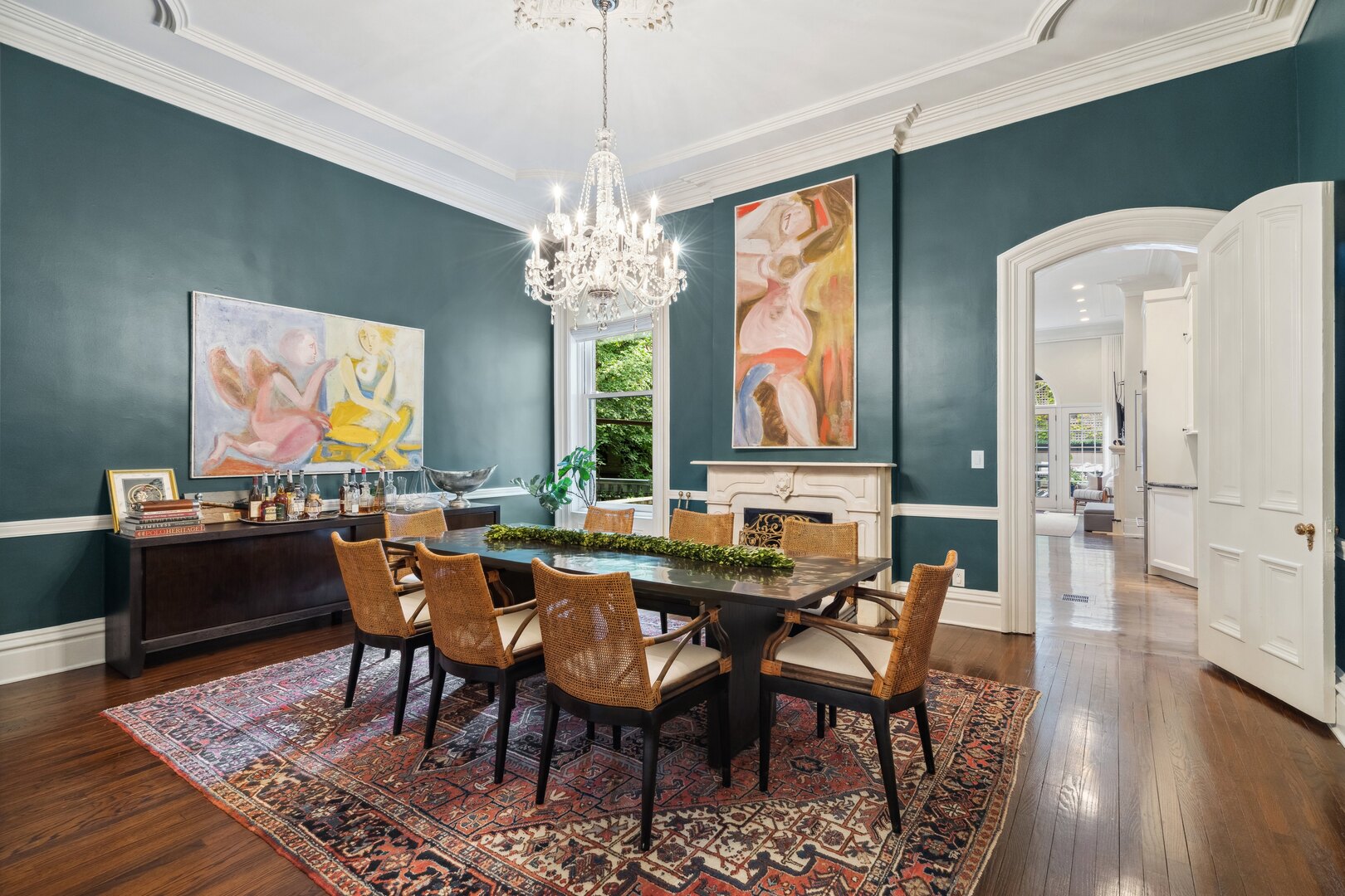 24 West Chestnut Street Chicago, IL 60610 - Photo 10 of 38 a view of a dining room with furniture window and wooden floor