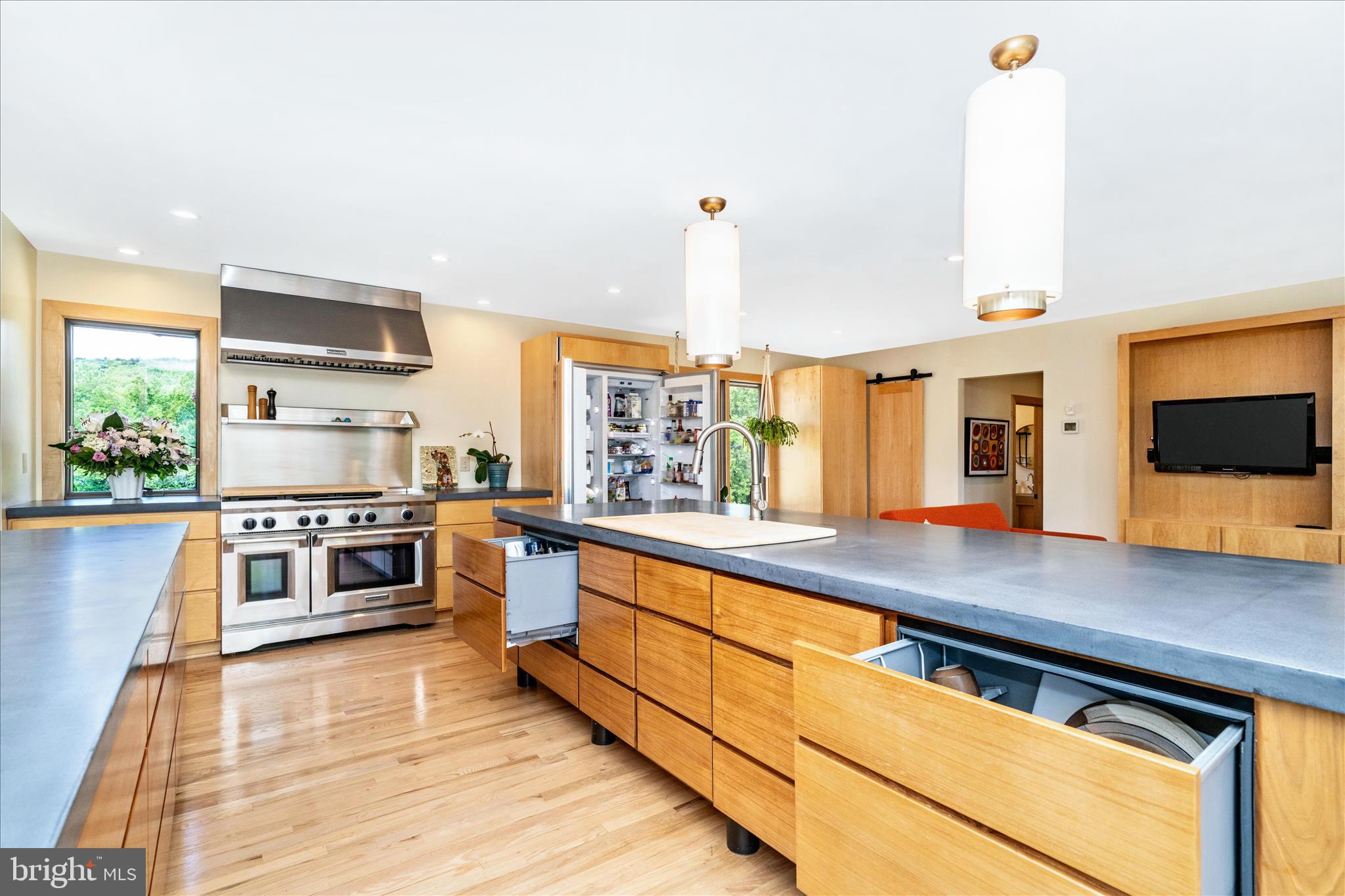 9237 Frostown Road Middletown, MD 21769 - Photo 24 of 113 a kitchen with stainless steel appliances cabinets and a wooden floor