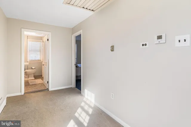 a view of a room with an empty space