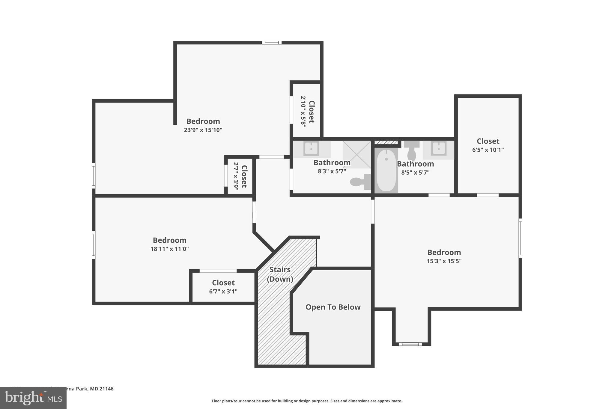 100 Evergreen Road Severna Park, MD 21146 - Photo 76 of 77 Upper Level Floor Plan