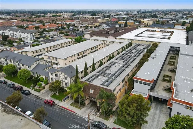 an aerial view of a city
