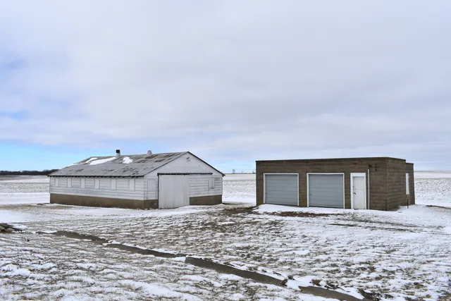 a street view covered with snow