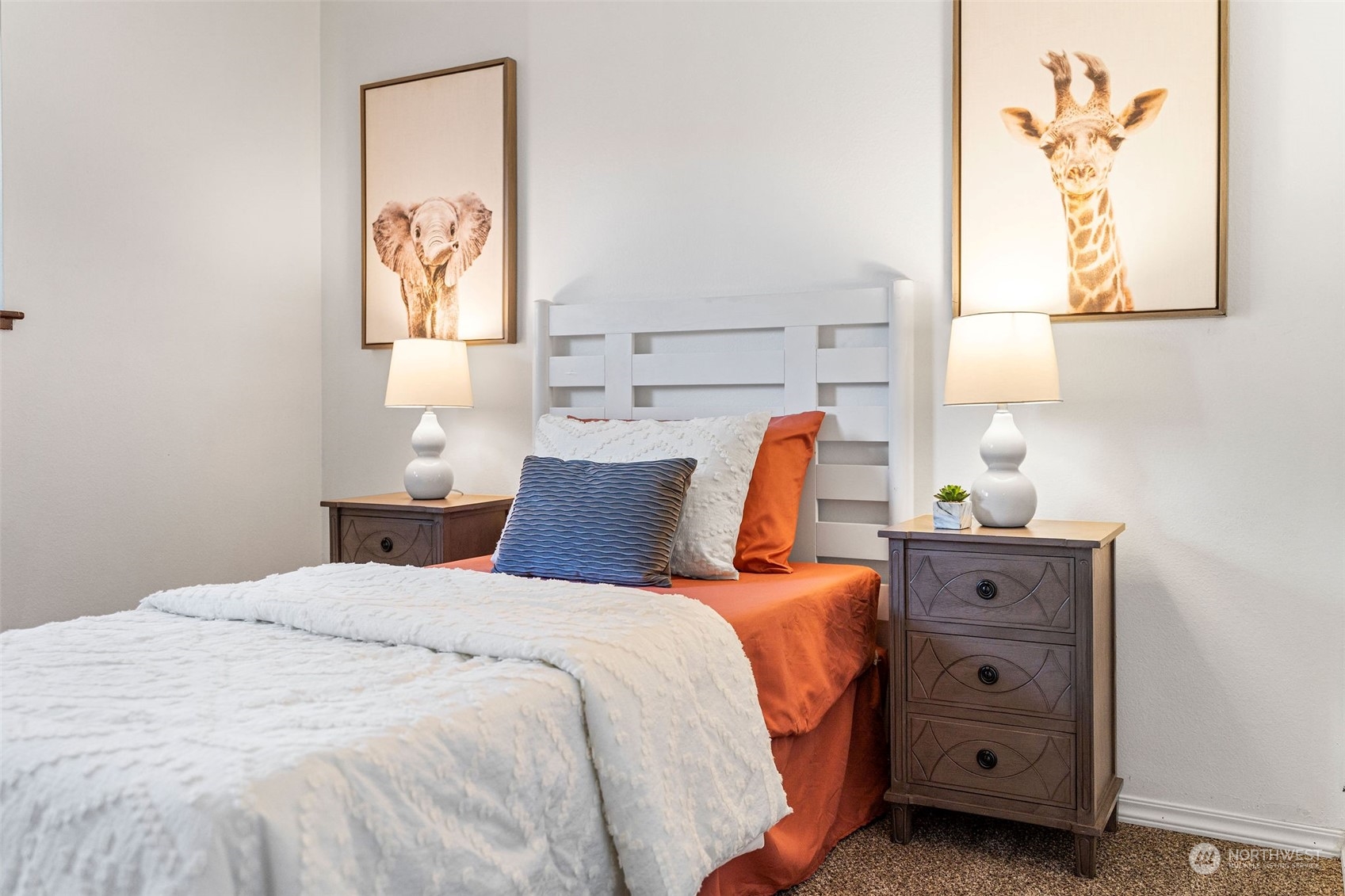 13915 99th Avenue Southeast Snohomish, WA 98296 - Photo 15 of 30 a bedroom with a bed and a lamp on dresser