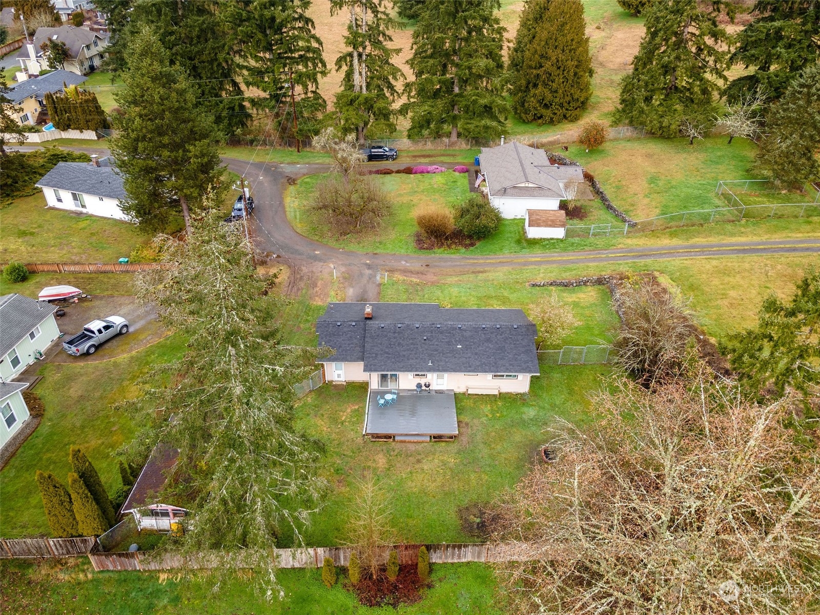 13915 99th Avenue Southeast Snohomish, WA 98296 - Photo 27 of 30 an aerial view of residential houses with outdoor space