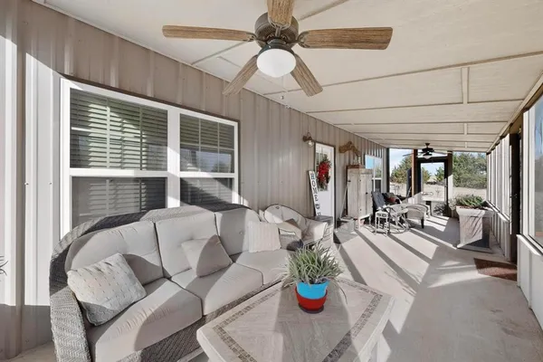 a room with furniture