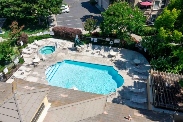 a view of yard with an outdoor seating