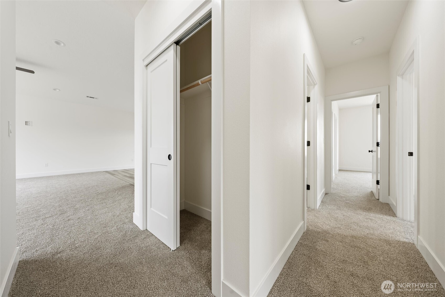 701 O Street Southwest Quincy, WA 98848 - Photo 2 of 33 a view of a hallway with closet and wooden floor