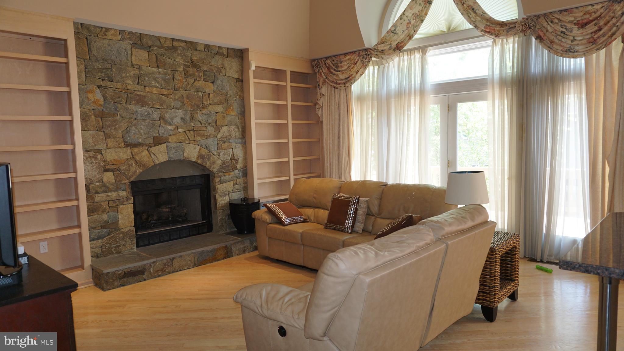 9412 Spruce Tree Circle Bethesda, MD 20814 - Photo 5 of 29 Stone gas fireplace.