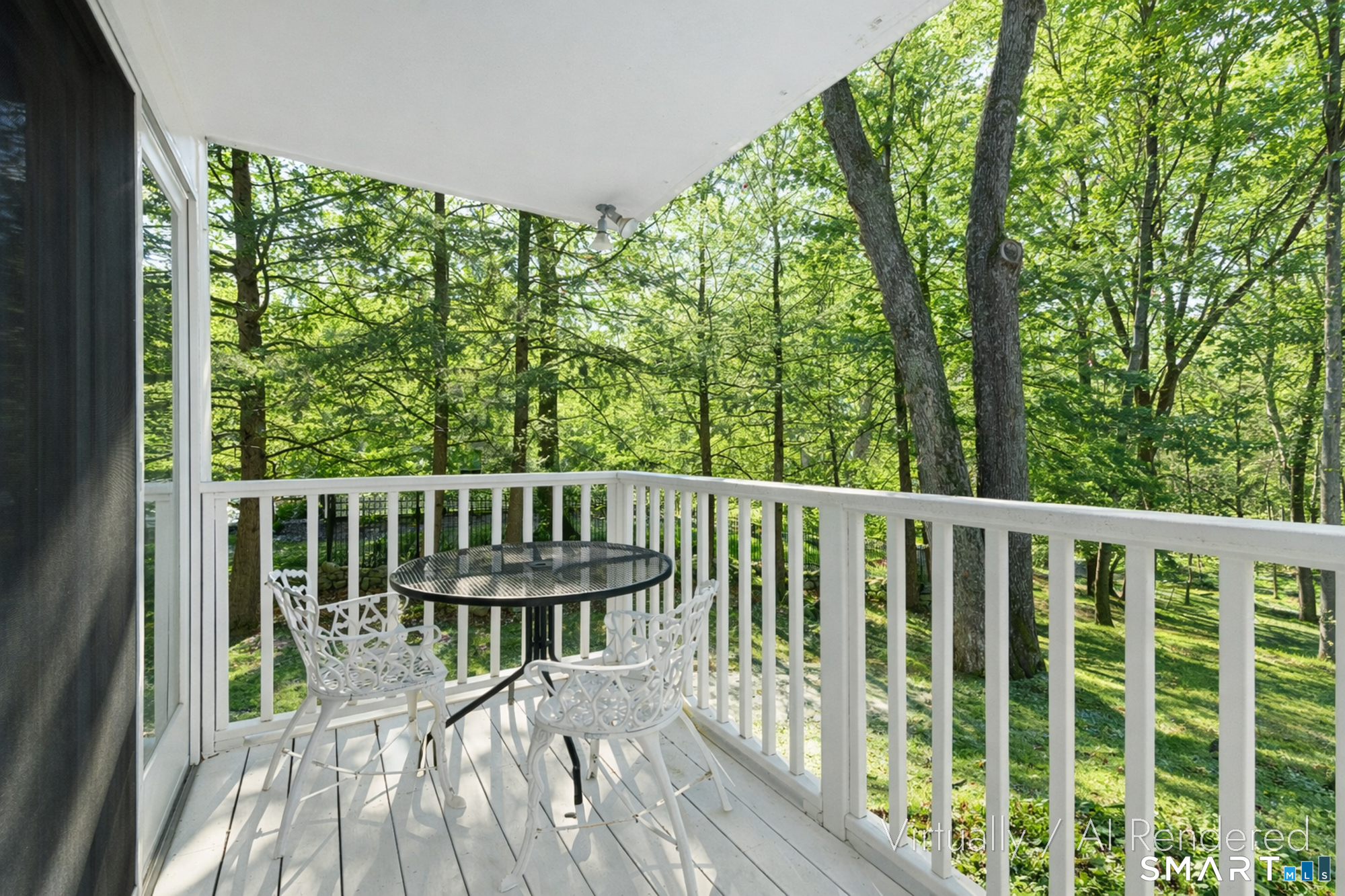 17 Richmond Hill Road Weston, CT 06883 - Photo 15 of 24 a view of balcony with wooden floor and fence