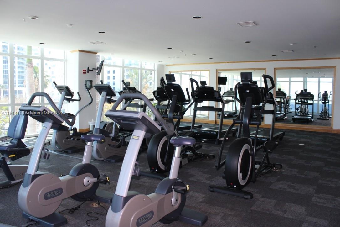 Brickell Miami, FL 33131 - Photo 19 of 25 a view of a room with gym equipment