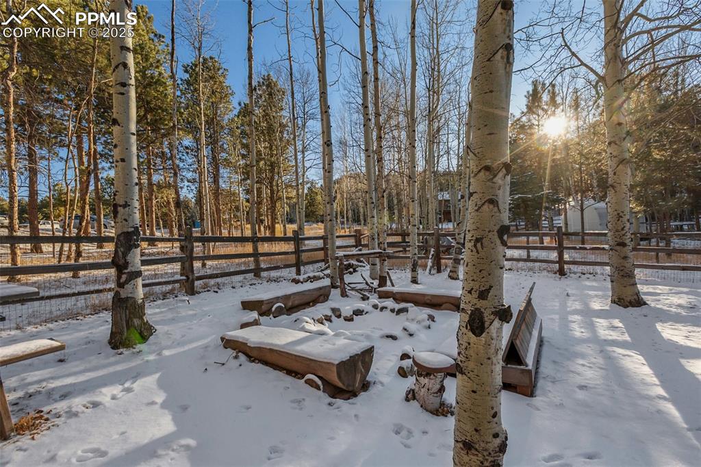 747 Pinon Ridge Drive Woodland Park, CO 80863 - Photo 27 of 32 a view of outdoor space with seating
