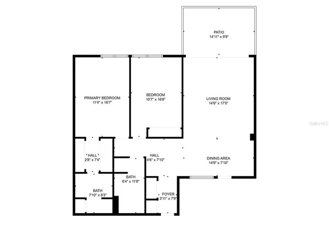 a view of a garden with a building in the background