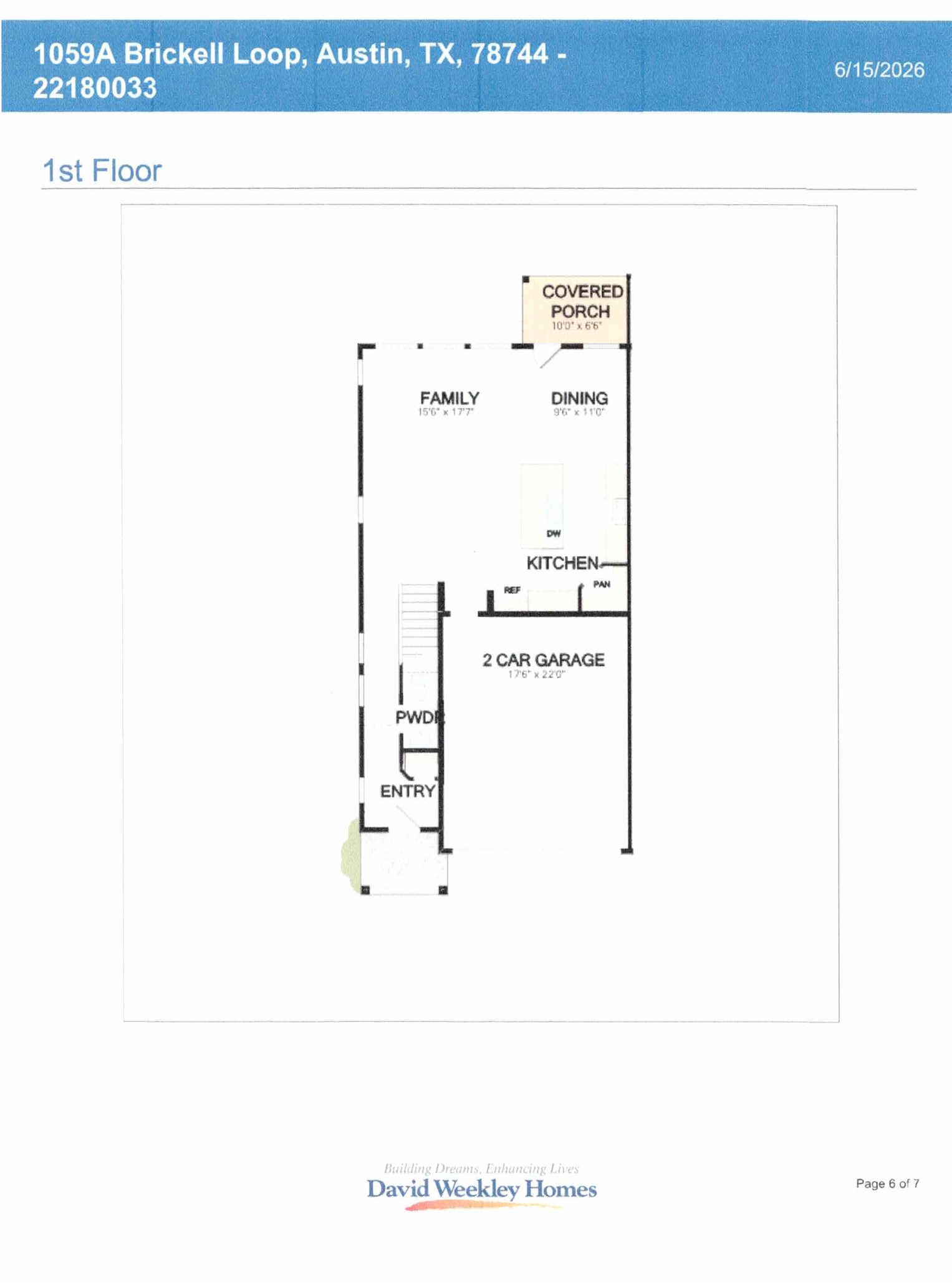 1059 A Brickell Loop Austin, TX 78744 - Photo 12 of 13 Floor Plan - 1st Floor