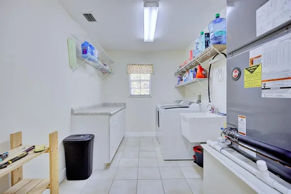 a room with storage and utility