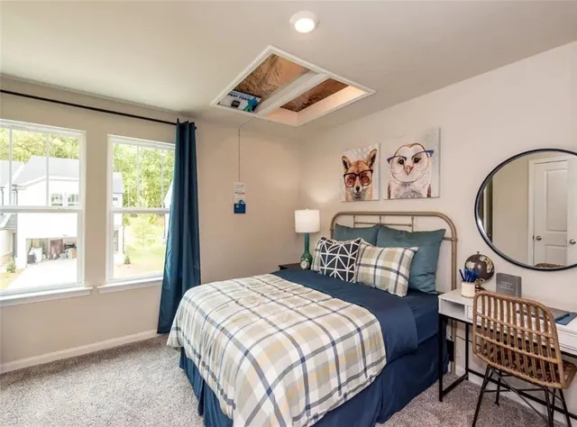 a bathroom with a sink vanity and mirror