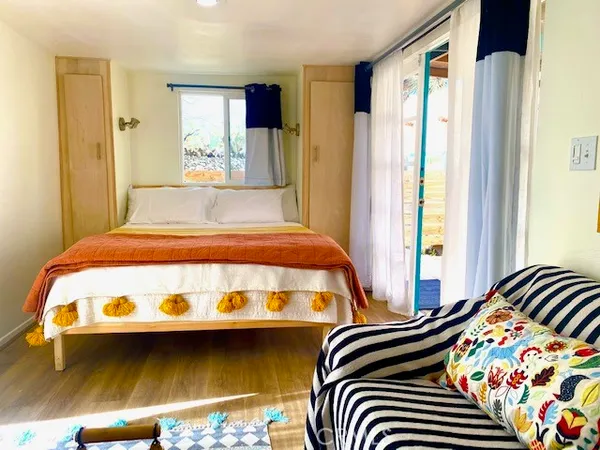 a view of a sky in mountains in the background