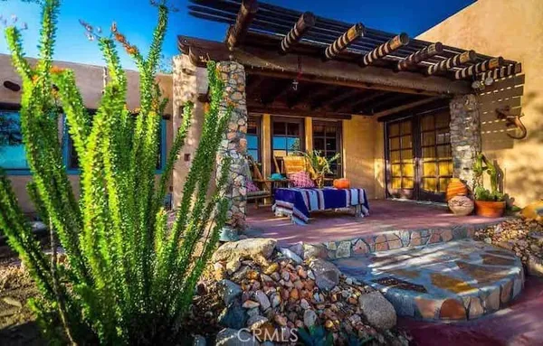 a view of a lounge chair in the patio