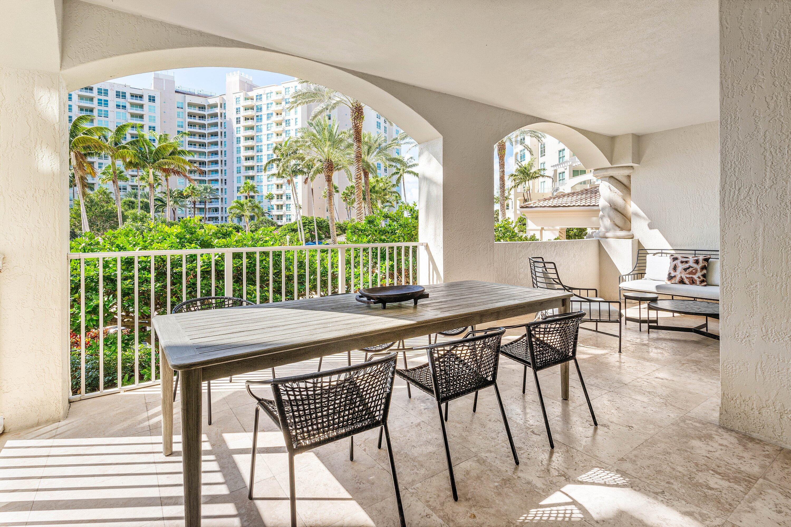 3700 South Ocean Boulevard, Unit 202 Highland Beach, FL 33487 - Photo 38 of 75 a view of a dining room with furniture window and outside view
