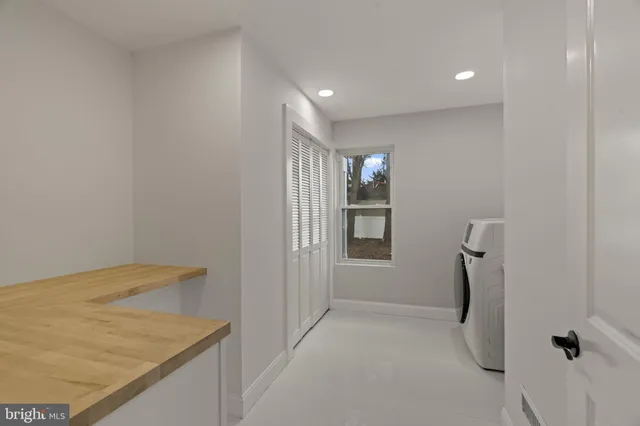 a view of a wooden deck