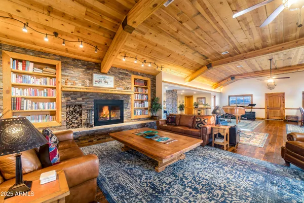 a room with furniture