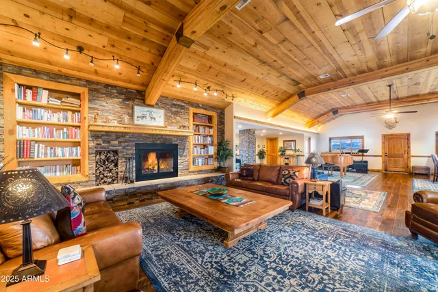 a room with furniture