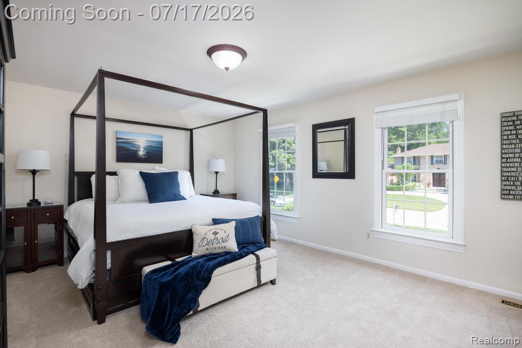 1648 North Kilburn Road Rochester, MI 48306 - Photo 15 of 41 Carpeted bedroom with neutral wall tones and a ceiling-mounted light fixture