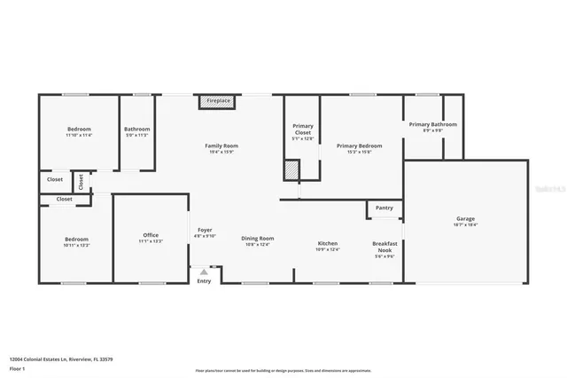 $450,000 | 12004 Colonial Estates Lane, Riverview, FL 33579