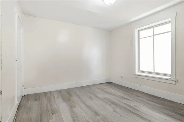 an empty room with a window