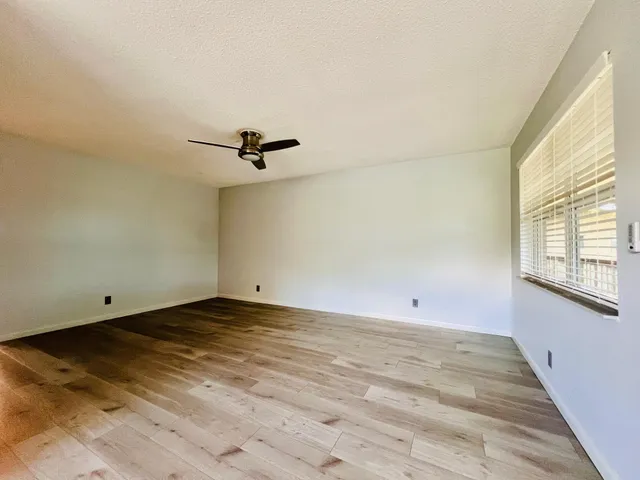 an empty room with a window