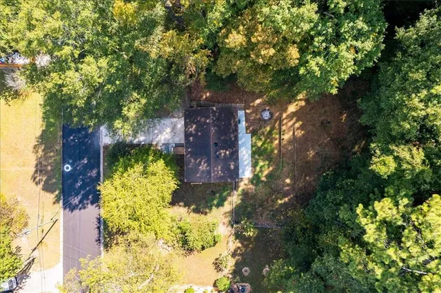 a yard with green space