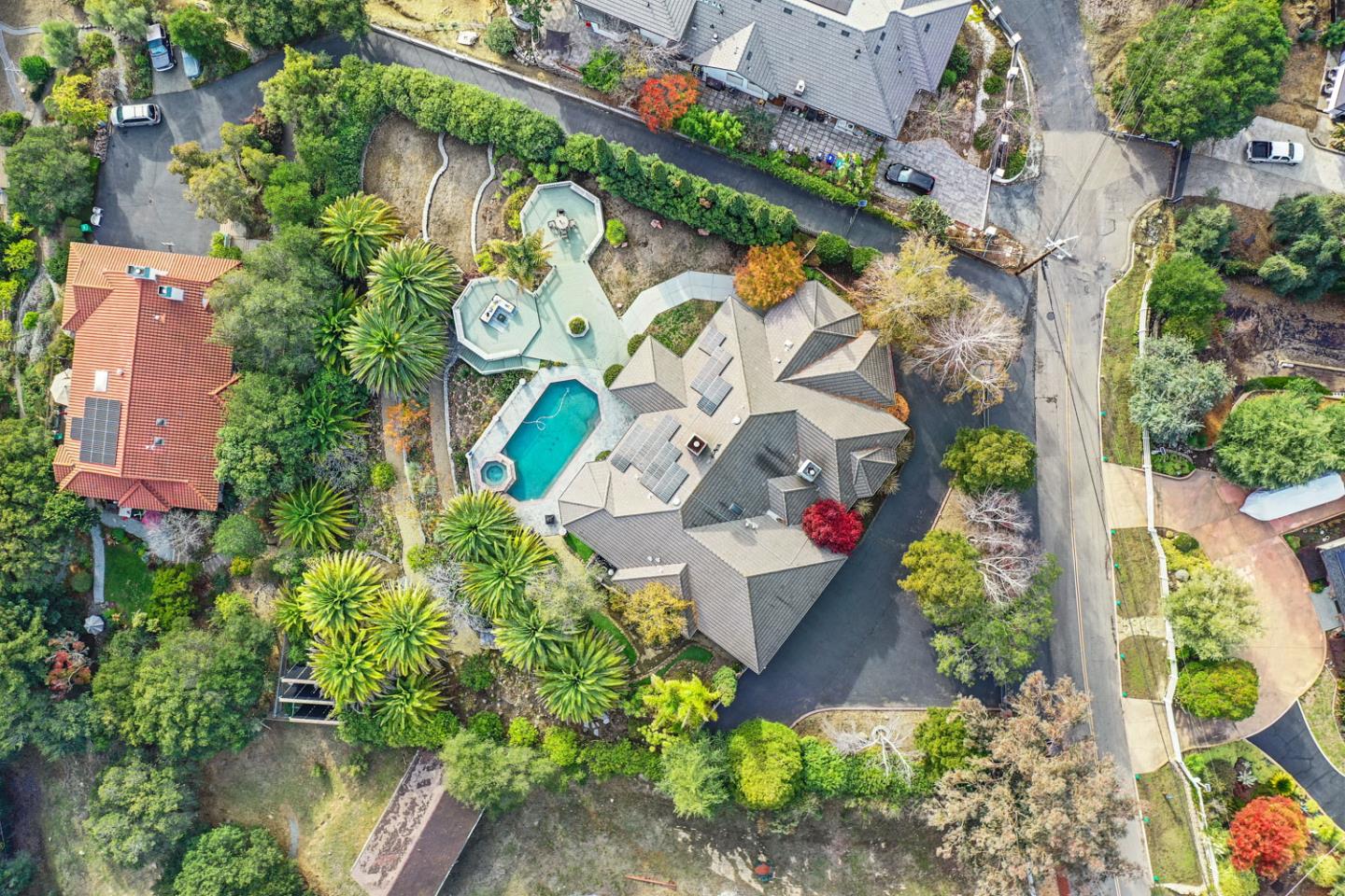 3571 Star Ridge Road Hayward, CA 94542 - Photo 2 of 66 an aerial view of a house with a yard and garden