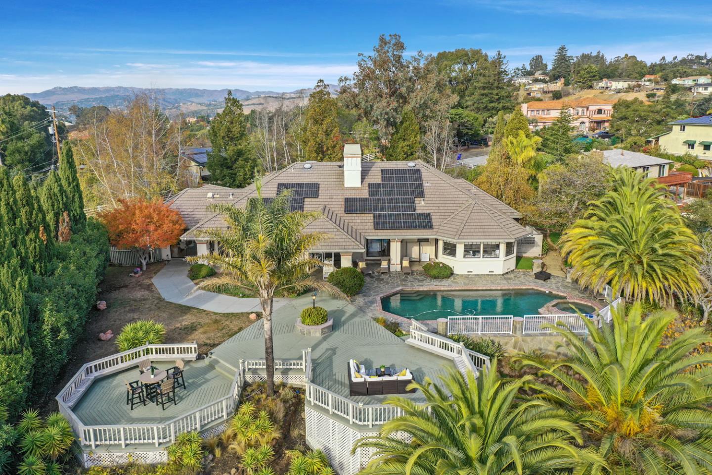 3571 Star Ridge Road Hayward, CA 94542 - Photo 4 of 66 an aerial view of a house with yard swimming pool and outdoor seating