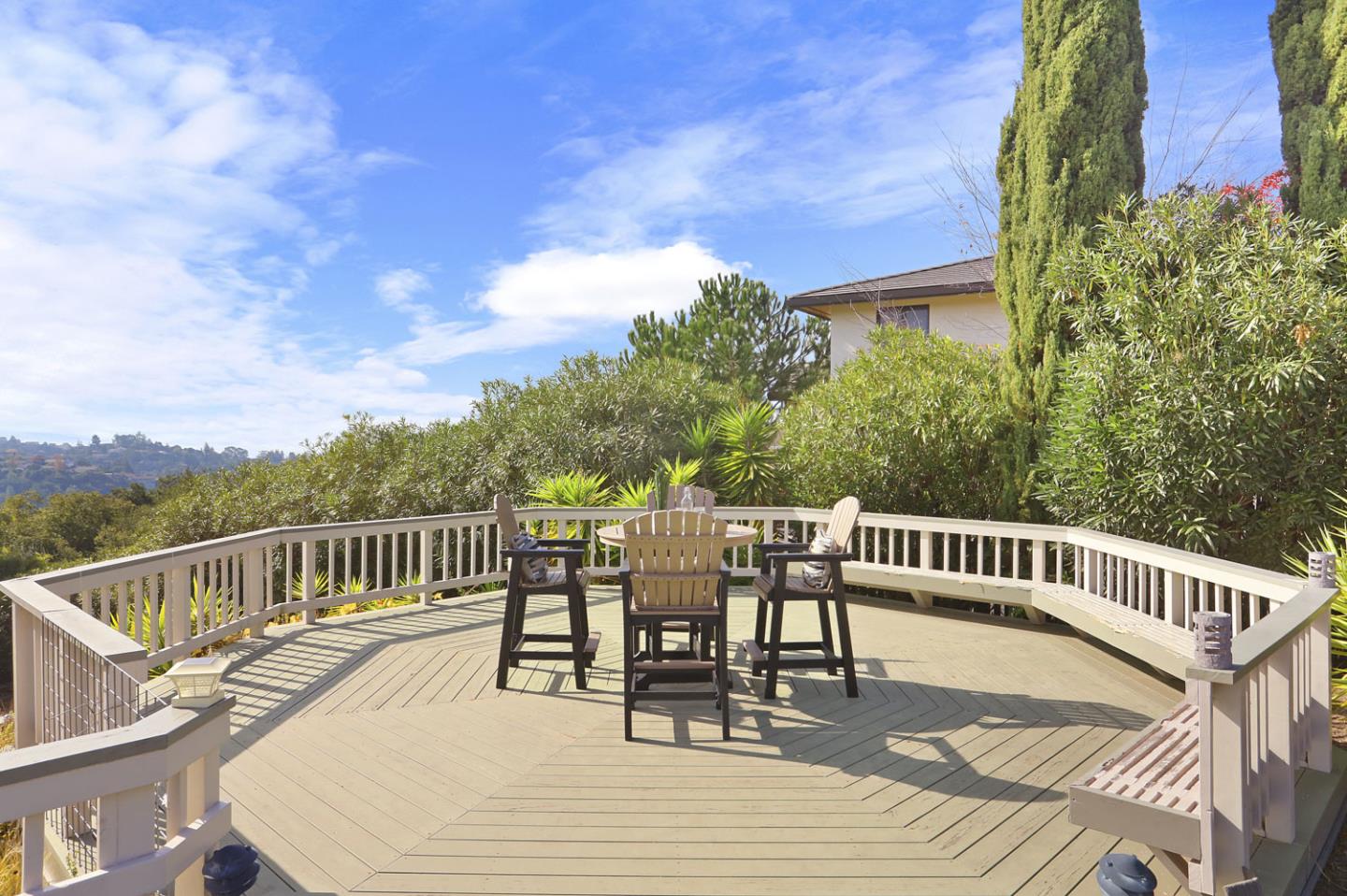 3571 Star Ridge Road Hayward, CA 94542 - Photo 44 of 66 a view of a chairs and table on the deck
