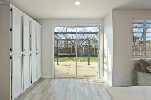 a view of an empty room and window