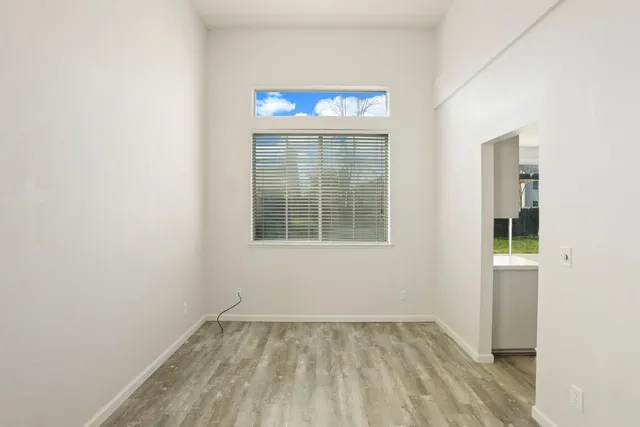 an empty room with a window