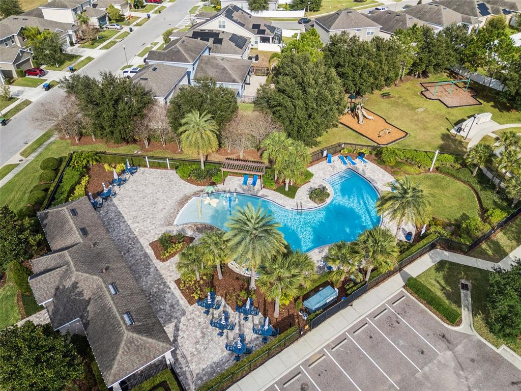 989 Maypole Drive Apopka, FL 32703 - Photo 34 of 39 an aerial view of a house with a yard basket ball court