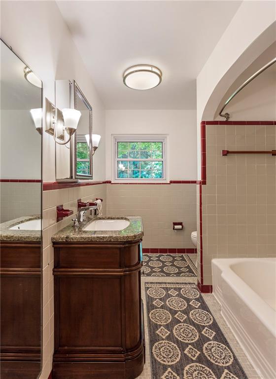 9620 Fox Road Pittsburgh, PA 15237 - Photo 13 of 25 Full Bath features original 1950 built-in 5 ft tall medicine cabinet you see here front left.