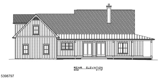 a view of a black and white wall