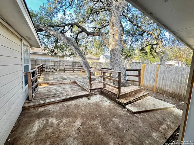 a view of a house with snow on the floor