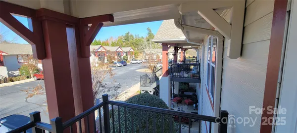 a view of a balcony