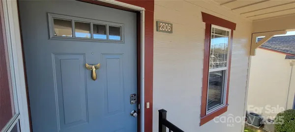 a view of front door of house