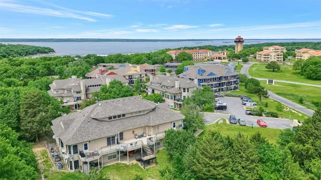 an aerial view of multiple house