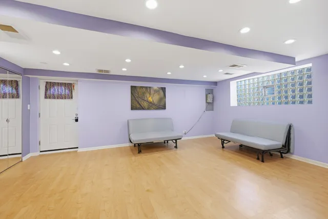 a room with furniture