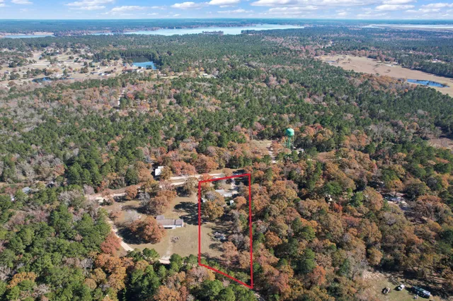 an aerial view of multiple house